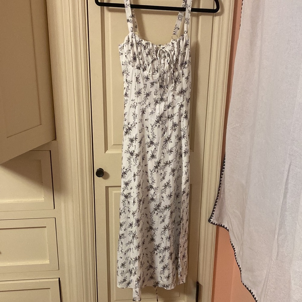 White Floral Dress - Small